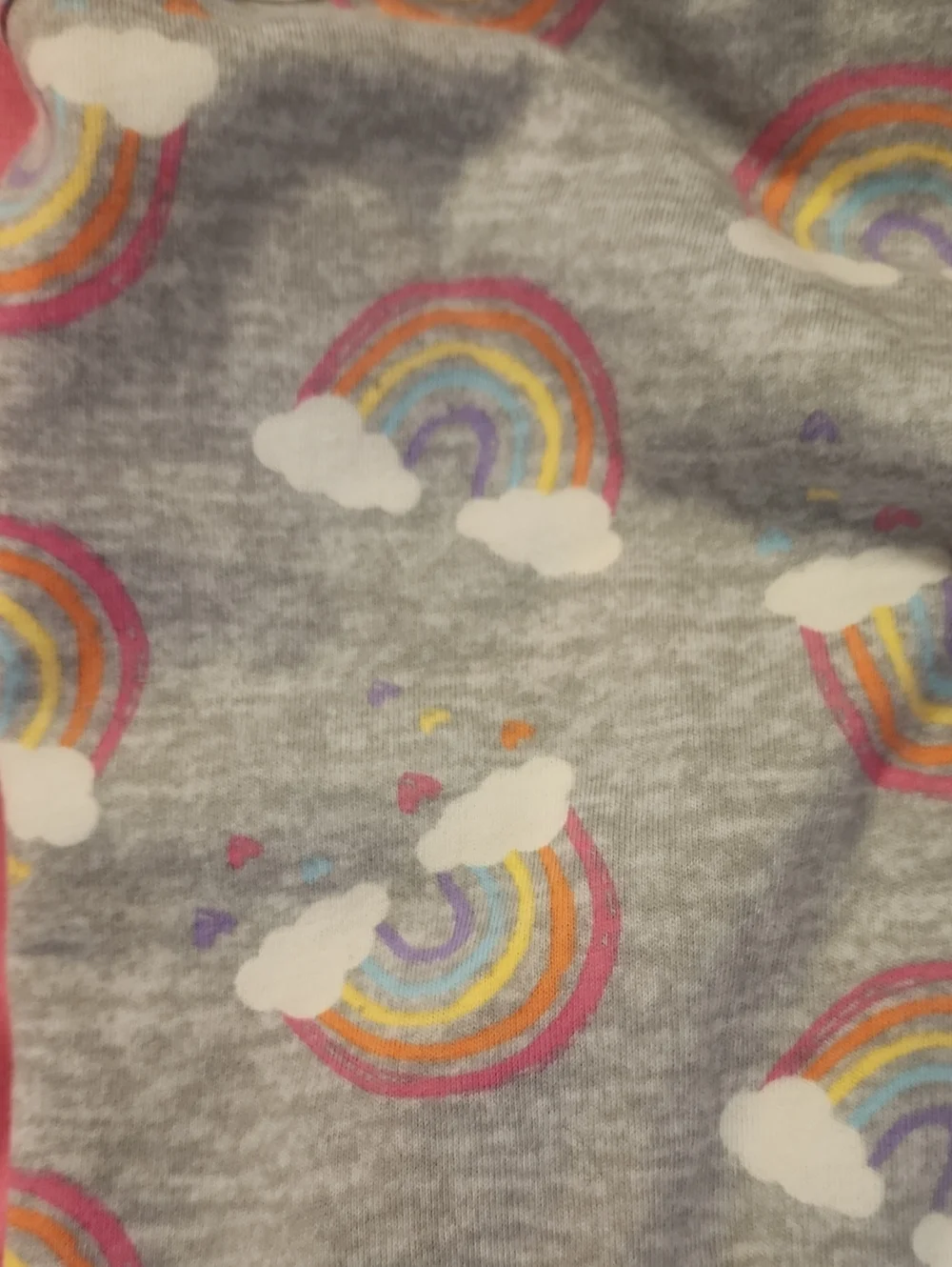 Sz 4T The Childrens Place Pink Tie-Hem Long Sleeve Top — Pink & Rainbow